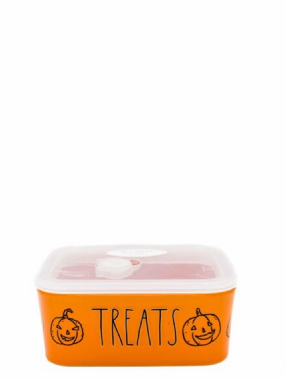 NEW Rae Dunn TREATS Halloween Ceramic Square Food Storage w/ Lid